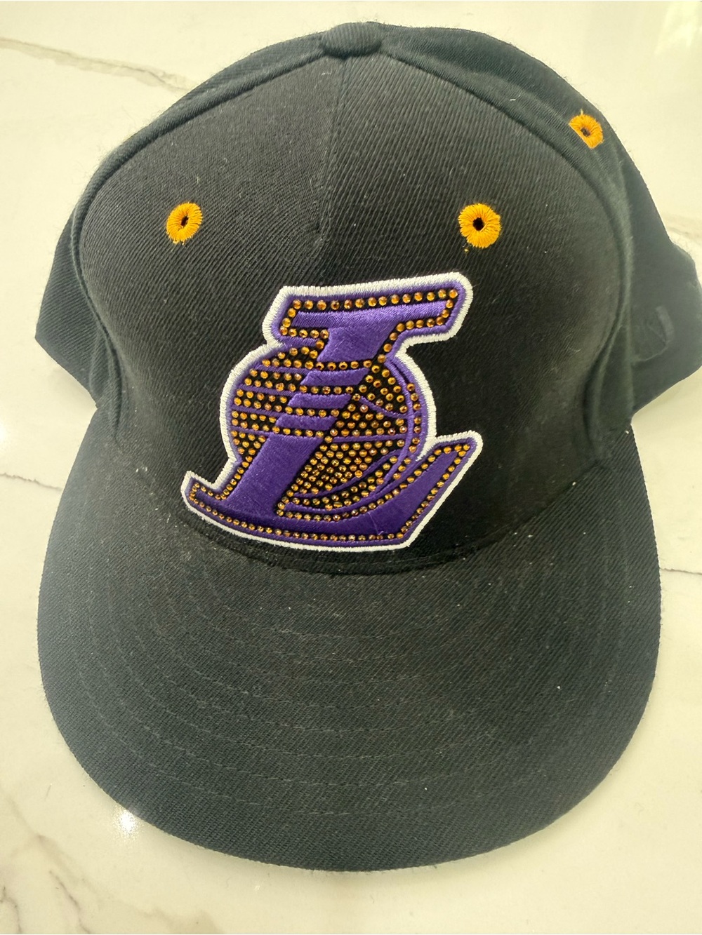 Unk/NBA Black Los Angeles Lakers Logo Cap with Purple & Gold Accents
